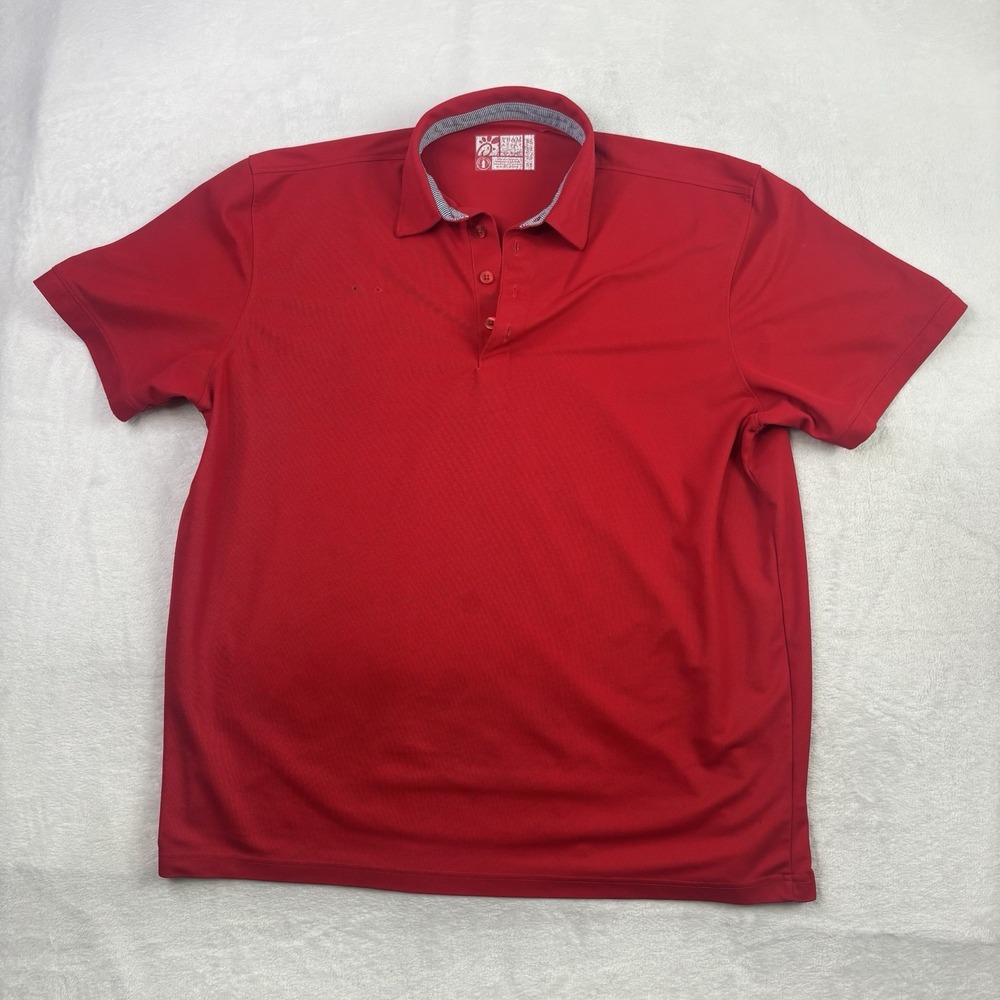 oobe Chick-Fil-A Red Short Sleeve Collared Polo Uniform Shirt Men's XL